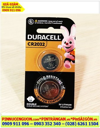 COMBO MUA 1vỉ 2viên Pin Duracell CR2032 lithium 3v chính hãng (MẪU MỚI)_Giá chỉ 65.000đ